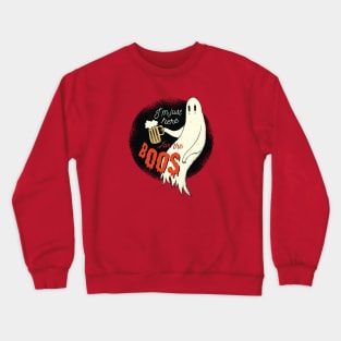 Halloween Drinking Ghost Crewneck Sweatshirt